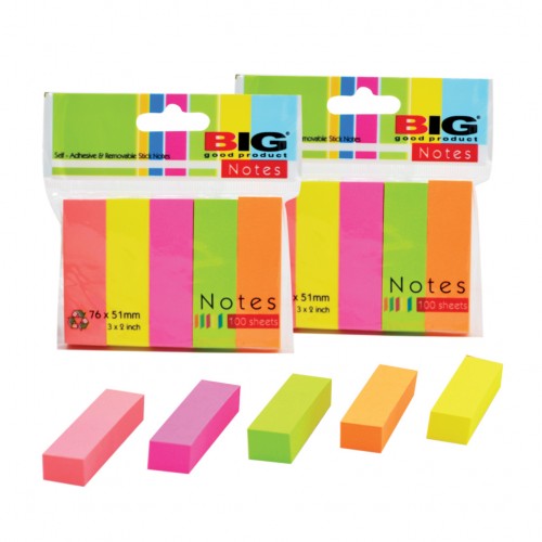 5 colors cut sticky notes